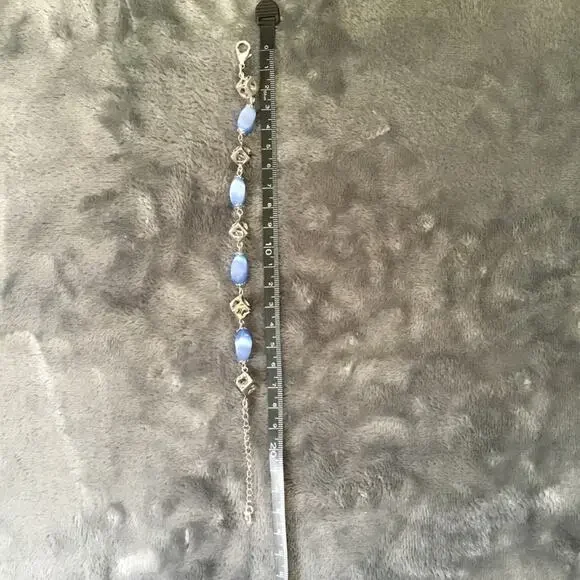 Silver Blue with Cubes Bracelet - Picture 5 of 6